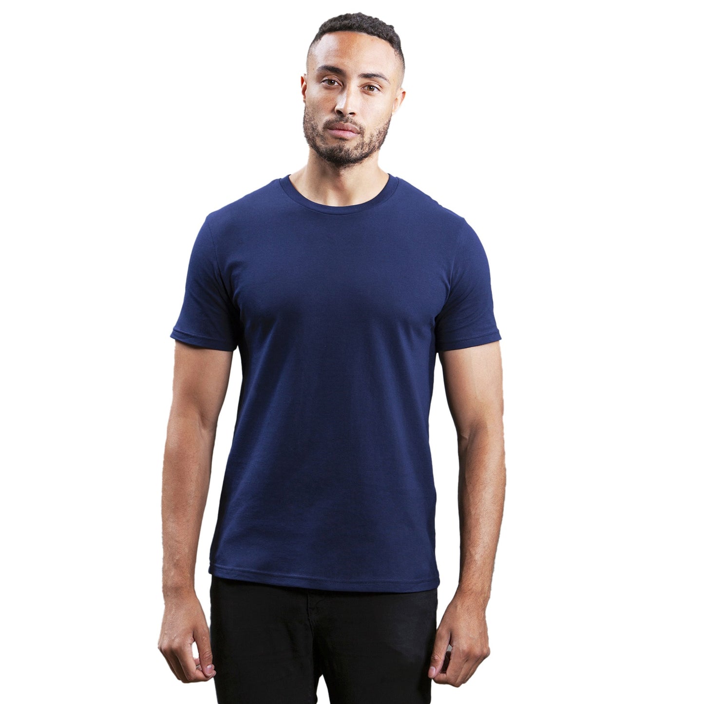 Navy - Back - Mantis Mens Short-Sleeved T-Shirt