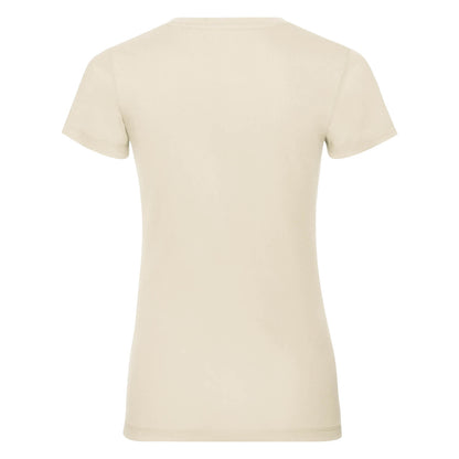 Natural - Back - Russell Womens-Ladies Organic Short-Sleeved T-Shirt