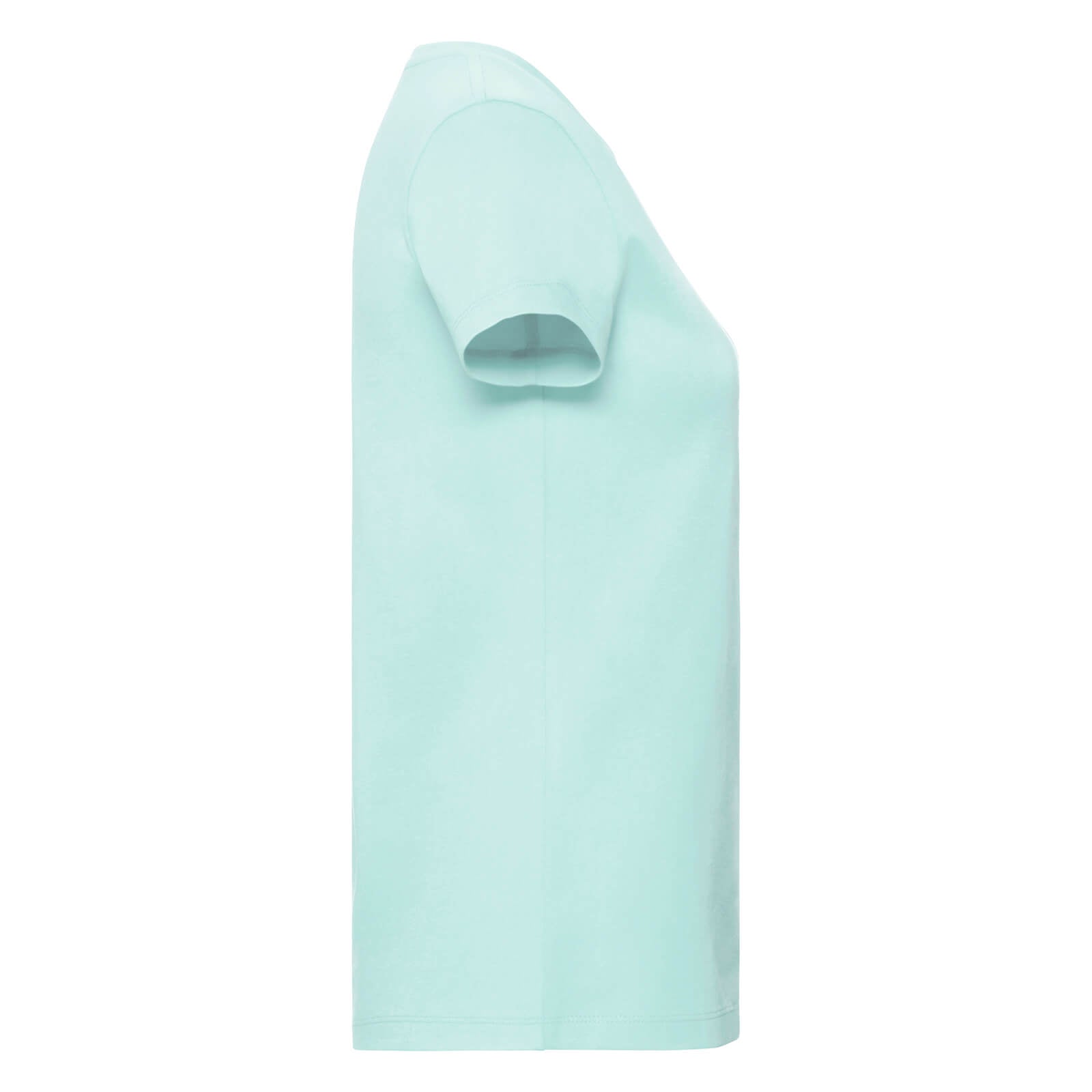 Aqua Blue - Side - Russell Womens-Ladies Organic Short-Sleeved T-Shirt