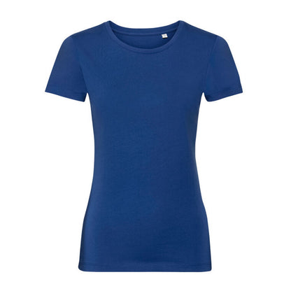Bright Royal Blue - Front - Russell Womens-Ladies Organic Short-Sleeved T-Shirt