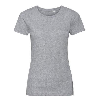 Light Oxford Grey - Front - Russell Womens-Ladies Organic Short-Sleeved T-Shirt