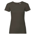Dark Olive - Front - Russell Womens-Ladies Organic Short-Sleeved T-Shirt