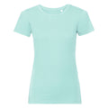 Aqua Blue - Front - Russell Womens-Ladies Organic Short-Sleeved T-Shirt