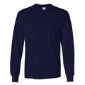 Carolina Blue - Close up - Gildan Mens Plain Crew Neck Ultra Cotton Long Sleeve T-Shirt