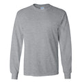 New Safety Green - Lifestyle - Gildan Mens Plain Crew Neck Ultra Cotton Long Sleeve T-Shirt