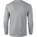 Irish Green - Close up - Gildan Mens Plain Crew Neck Ultra Cotton Long Sleeve T-Shirt