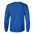 Royal - Back - Gildan Mens Plain Crew Neck Ultra Cotton Long Sleeve T-Shirt