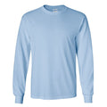Light Blue - Front - Gildan Mens Plain Crew Neck Ultra Cotton Long Sleeve T-Shirt