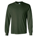 Safety Orange - Pack Shot - Gildan Mens Plain Crew Neck Ultra Cotton Long Sleeve T-Shirt