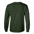 New Safety Green - Close up - Gildan Mens Plain Crew Neck Ultra Cotton Long Sleeve T-Shirt