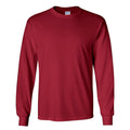 Cardinal - Front - Gildan Mens Plain Crew Neck Ultra Cotton Long Sleeve T-Shirt