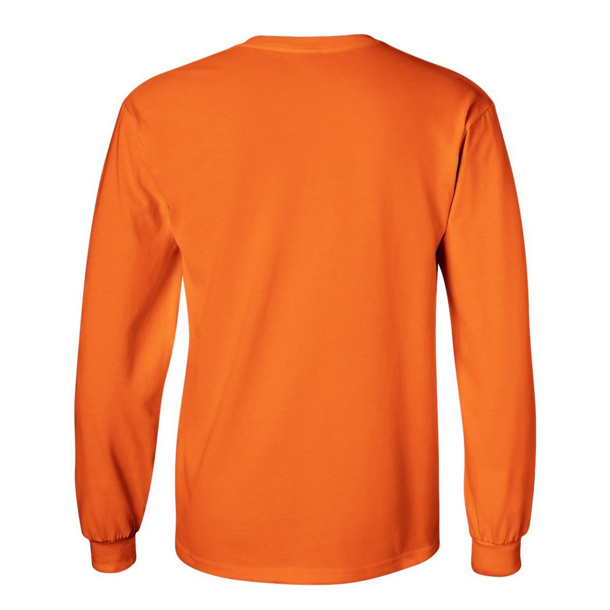 Gold - Side - Gildan Mens Plain Crew Neck Ultra Cotton Long Sleeve T-Shirt