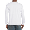 White - Pack Shot - Gildan Mens Plain Crew Neck Ultra Cotton Long Sleeve T-Shirt