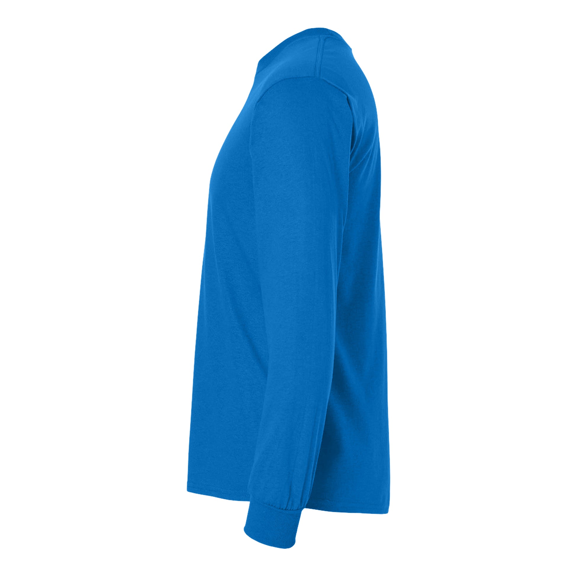 Gold - Close up - Gildan Mens Plain Crew Neck Ultra Cotton Long Sleeve T-Shirt