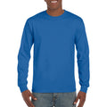 Royal - Lifestyle - Gildan Mens Plain Crew Neck Ultra Cotton Long Sleeve T-Shirt