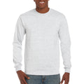 Ash Grey - Lifestyle - Gildan Mens Plain Crew Neck Ultra Cotton Long Sleeve T-Shirt