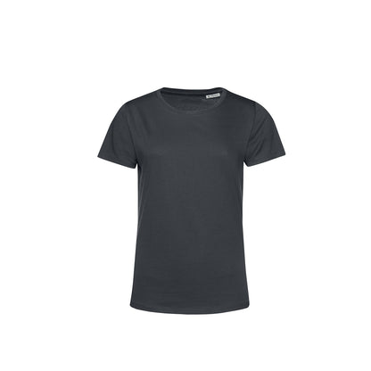 Asphalt - Front - B&C Womens-Ladies E150 Organic Short-Sleeved T-Shirt