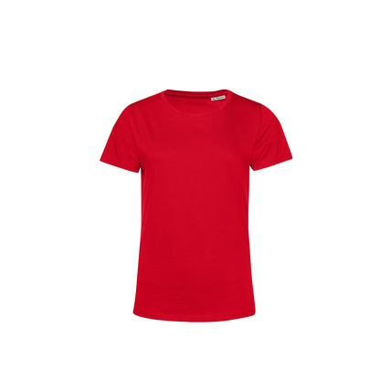 Red - Front - B&C Womens-Ladies E150 Organic Short-Sleeved T-Shirt