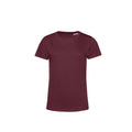Burgundy - Front - B&C Womens-Ladies E150 Organic Short-Sleeved T-Shirt