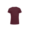 Burgundy - Back - B&C Womens-Ladies E150 Organic Short-Sleeved T-Shirt