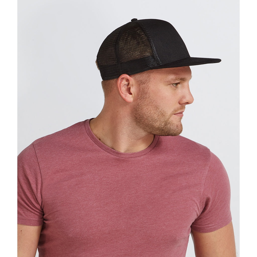 Black - Back - Beechfield Unisex Adult Original Trucker Cap