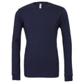Navy - Front - Bella + Canvas Unisex Adult Jersey Long-Sleeved T-Shirt