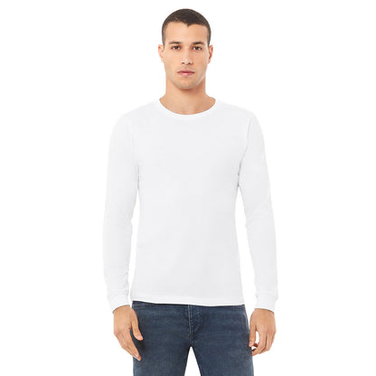 White - Back - Bella + Canvas Unisex Adult Jersey Long-Sleeved T-Shirt