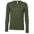Military Green - Front - Bella + Canvas Unisex Adult Jersey Long-Sleeved T-Shirt
