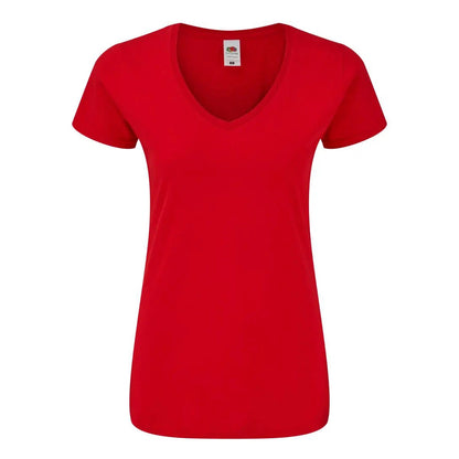 Red - Front - Fruit of the Loom Womens-Ladies Iconic 150 T-Shirt