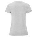 Heather Grey - Back - Fruit of the Loom Womens-Ladies Iconic 150 T-Shirt