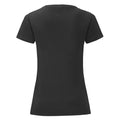 Black - Back - Fruit of the Loom Womens-Ladies Iconic 150 T-Shirt