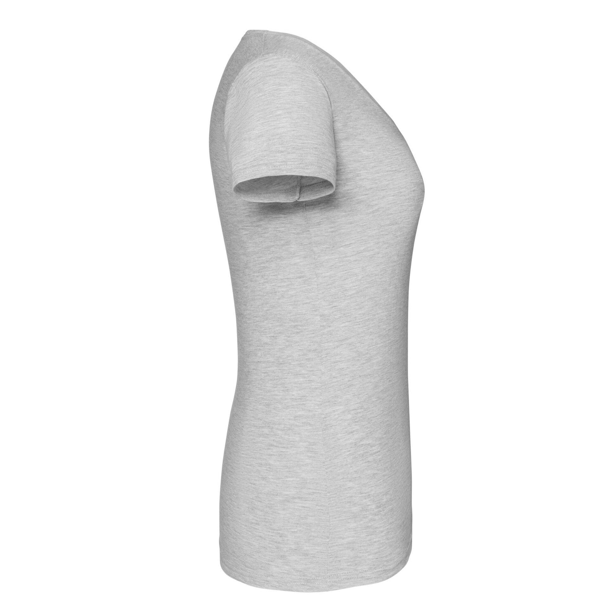 Heather Grey - Side - Fruit of the Loom Womens-Ladies Iconic 150 T-Shirt