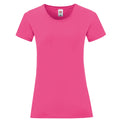 Fuchsia - Front - Fruit of the Loom Womens-Ladies Iconic 150 T-Shirt