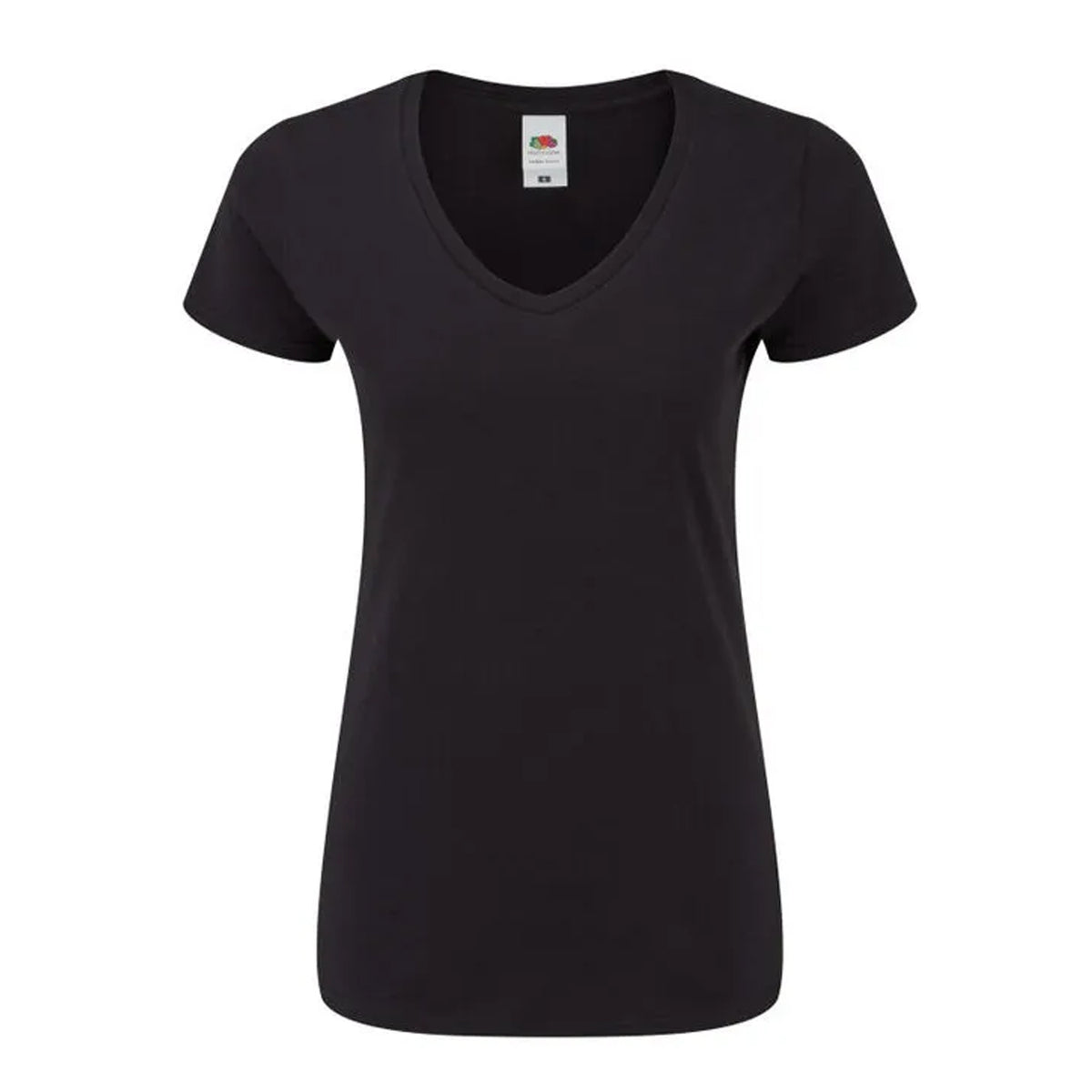 Black - Front - Fruit of the Loom Womens-Ladies Iconic 150 T-Shirt