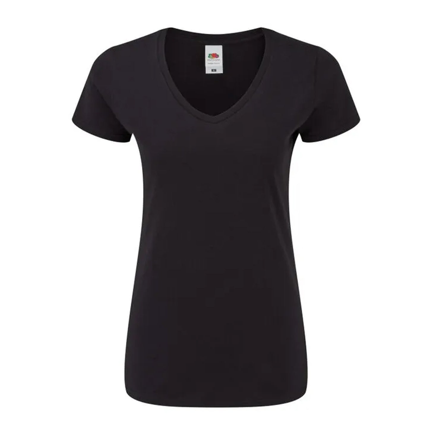 Black - Front - Fruit of the Loom Womens-Ladies Iconic 150 T-Shirt