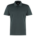 Dark Graphite - Front - Kustom Kit Mens Micro Mesh Short-Sleeved Polo Shirt