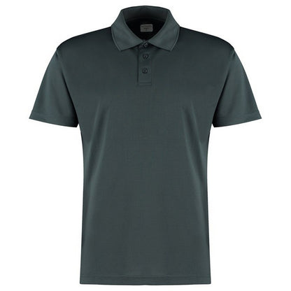 Dark Graphite - Front - Kustom Kit Mens Micro Mesh Short-Sleeved Polo Shirt