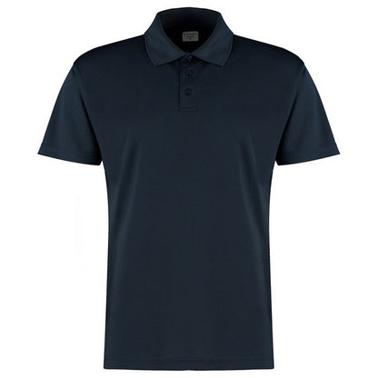Navy - Front - Kustom Kit Mens Micro Mesh Short-Sleeved Polo Shirt