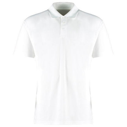 White - Front - Kustom Kit Mens Micro Mesh Short-Sleeved Polo Shirt