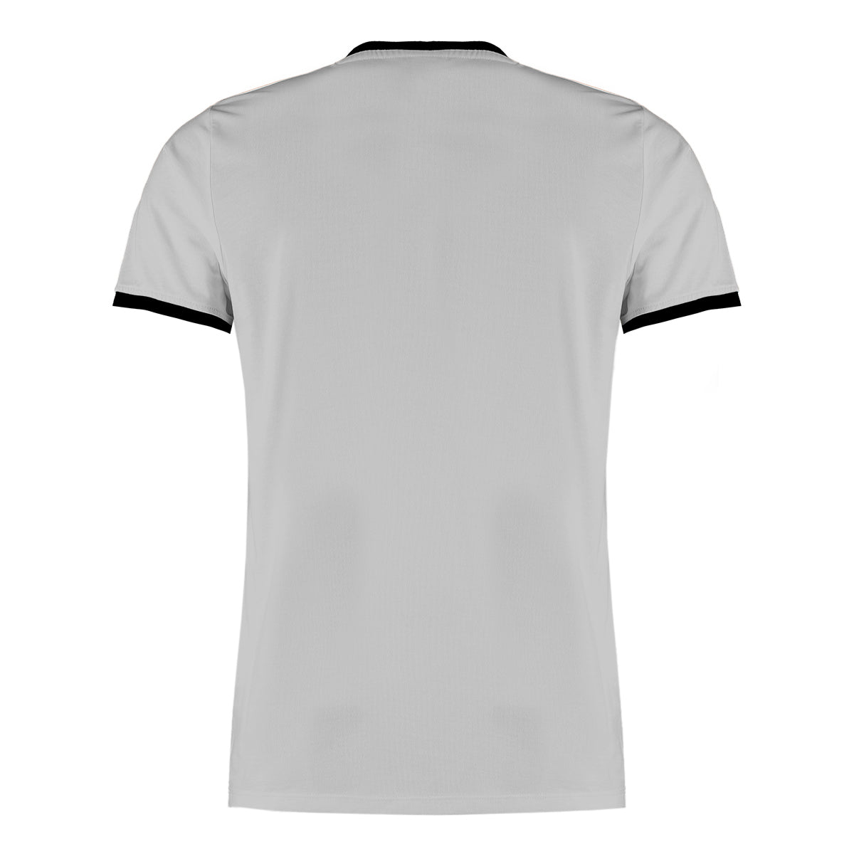 Light Grey-Black Marl - Side - Kustom Kit Mens Ringer T-Shirt