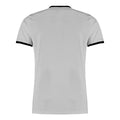 Light Grey-Black Marl - Side - Kustom Kit Mens Ringer T-Shirt