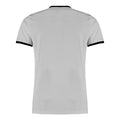 Light Grey-Black Marl - Side - Kustom Kit Mens Ringer T-Shirt
