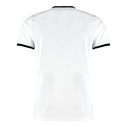 White-Black - Back - Kustom Kit Mens Ringer T-Shirt