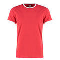Red-White - Front - Kustom Kit Mens Ringer T-Shirt