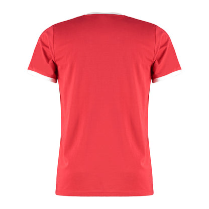 Red-White - Back - Kustom Kit Mens Ringer T-Shirt