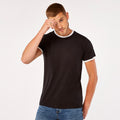 Black-White - Back - Kustom Kit Mens Ringer T-Shirt