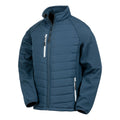 Navy-Grey - Front - Result Womens-Ladies Compass Soft Shell Jacket