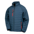 Navy-Red - Front - Result Womens-Ladies Compass Soft Shell Jacket