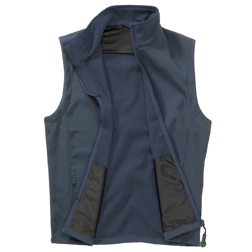 Navy - Side - Result Mens Printable Softshell Body Warmer