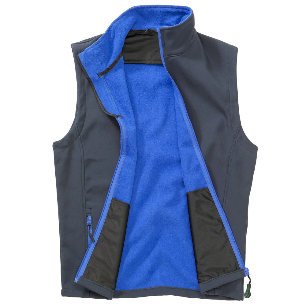Navy-Royal Blue - Back - Result Mens Printable Softshell Body Warmer